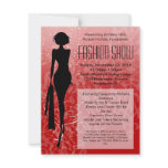 Red Holiday Silhouette Fashion Show Invitations