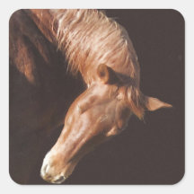 Red Horse Gifts Square Sticker
