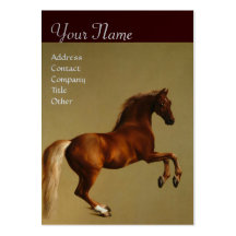 RED HORSE Monogram Platinum Metallic Business Card