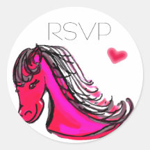 red horse RSVP Stickers