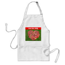 Red Hot BBQ aprons Autumn Leaves Barbeque