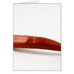 Red Hot Chilli Pepper On White Background Card