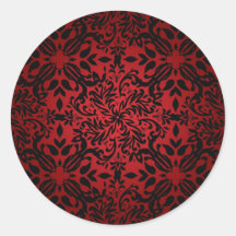 Red hot classic round sticker