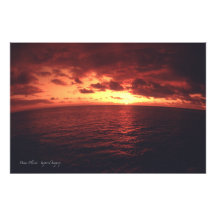 Red-Hot Hawaiian Sunset Photo