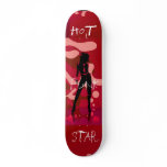 Red Hot Punk Star Skateboard