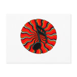 Red Hot Semiquaver - 16th note music symbol Postcard