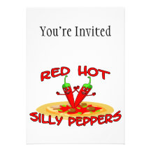 Red Hot Silly Peppers Personalized Announcements