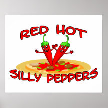 Red Hot Silly Peppers Print