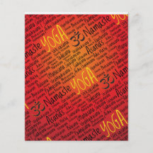 Red Hot Yoga Lover's Om Symbol Pattern Flyers