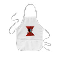 Red Hourglass Spider Apron