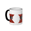 Red Hourglass Spider mugs