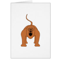 Red Howler Monkey Cartoon Greeting Cards