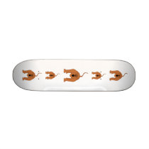 Red Howler Monkey Cartoon Custom Skate Board