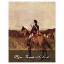 Red Hussar Horse By Grigorescu Nicolae Full Color Flyer