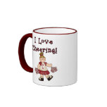 Red I Love Cheering Mugs
