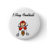 Red I Play Football buttons