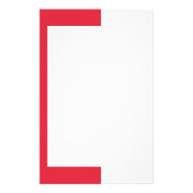 Red II C-Border Stationery