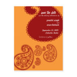 Red Indian Save the Date postcards