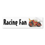 Red Indy Race Car Racing Fan Bumper Sticker bumper stickers