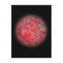 Red Ink Globe Postcard