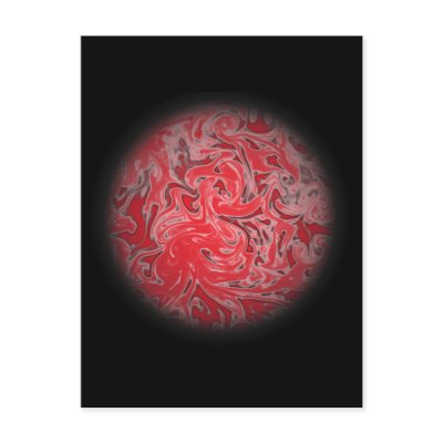 Red Ink Globe Postcard by ciararachel
