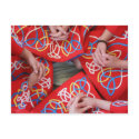 Red Irish Dance Dress Postcard