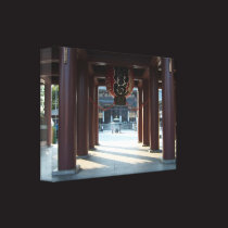 Red Japanese Paper Lantern Wrapped Canvas Print canvas prints