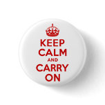 Red Keep Calm and Carry On buttons