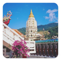 Red Kek Lok Si Temple, Penang, Malaysia flowers Stickers