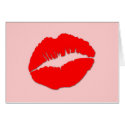 Red Kissy Lips cards