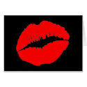 Red Kissy Lips cards