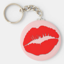 Red Kissy Lips Key Chains