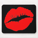 Red Kissy Lips mousepads