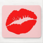 Red Kissy Lips mousepads
