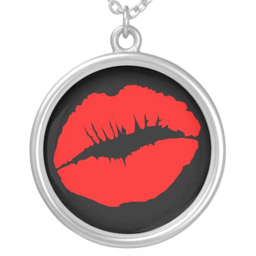 Red Kissy Lips Necklaces