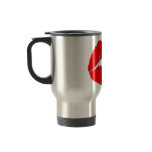 Red Kissy Lips Travel Coffee Mugs