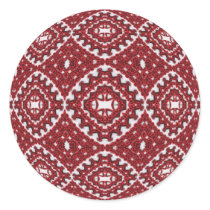 Red Knotted Round Sticker