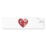 Red Lace Heart bumper stickers