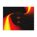 Red Lace Planet Fractal Postcard