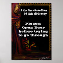 Red Lady2 Personalised Door Poster