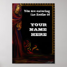 Red Lady Personalised Door Poster