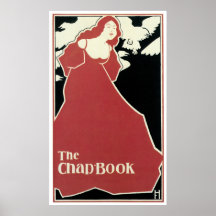Red Lady, "The Chap-Book" Art Nouveau Poster