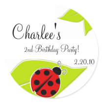 Red Ladybug Favour Tags