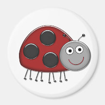 Red Ladybug Fridge Magnets
