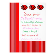 Red ladybug invitation