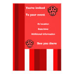 Red ladybug invitation