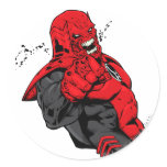 Red Lantern Corps - Rage Leaning 1 Round Stickers