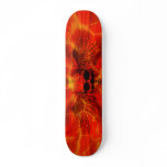 Red Lava Burst Winged Skull Skate Decks