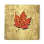 Red Leaf Save the Date magnets