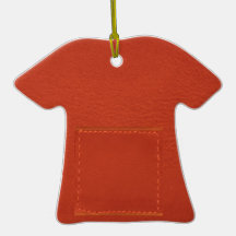 Red Leather Look Designer COWBOYS Christmas Tree Ornaments